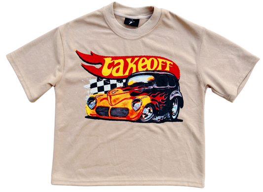 Pedal To The Metal Tan Tee